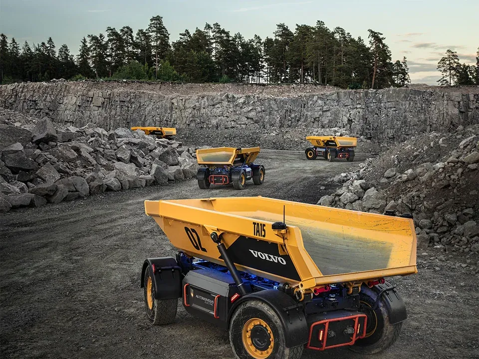 Autonomous electric haulers operating in a quarry